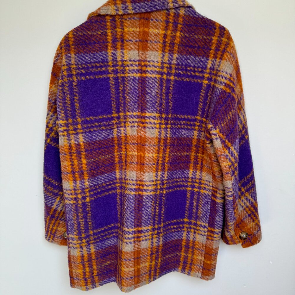 Sezane Multicolor Plaid Pea Harry Coat - Picture 5 of 5